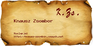 Knausz Zsombor névjegykártya